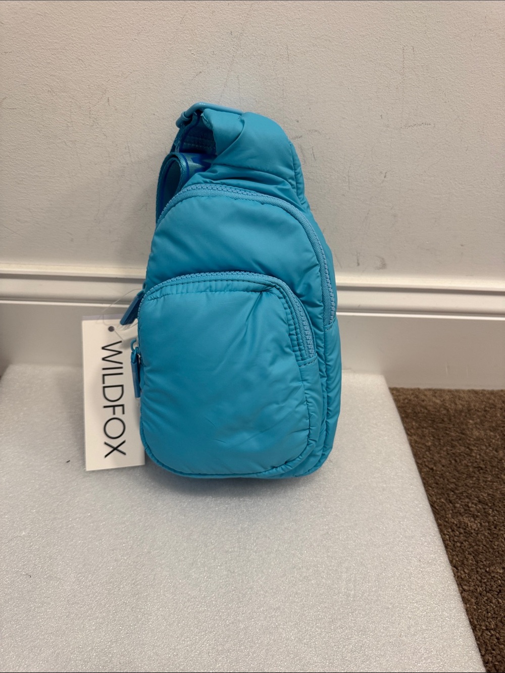Wildfox light blue sling backpack NWT